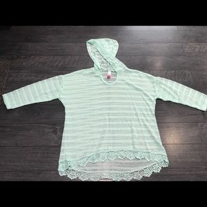 Hi-Low See Thru Pullover Hoodie